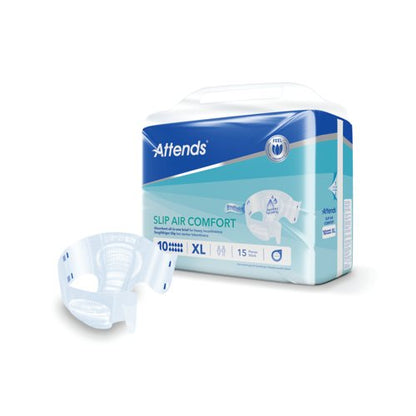 Attends Slip Air Comfort Nappies Size 10XL x4 Pack of 15 37793