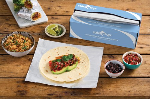 Caterwrap Individual Pop-Up Aluminium Foil Sheets 270x300mm Pack of 500 59M31