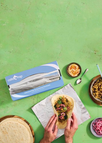Caterwrap Individual Pop-Up Aluminium Foil Sheets 270x300mm Pack of 500 59M31