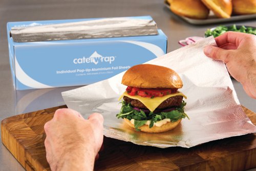 Caterwrap Individual Pop-Up Aluminium Foil Sheets 270x300mm Pack of 500 59M31