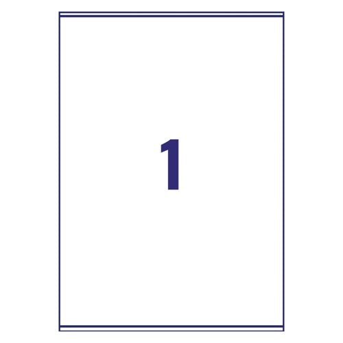 Avery Laser Parcel Label 1 Per Sheet Clear (Pack of 25) L7567-25