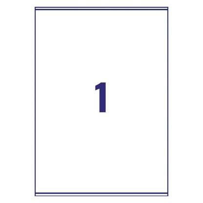 Avery Laser Parcel Label 1 Per Sheet Clear (Pack of 25) L7567-25