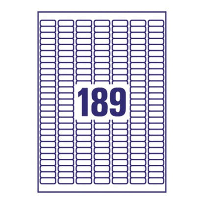 Avery Inkjet Mini Labels 189 Per Sheet White (Pack of 4725) J8658-25