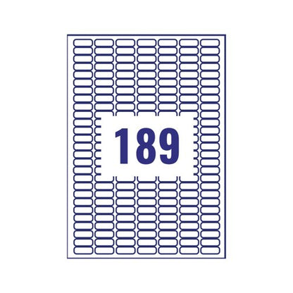 Avery Laser Mini Labels 25.4x10mm 189 per sheet White (Pack of 4725) L4731REV-25