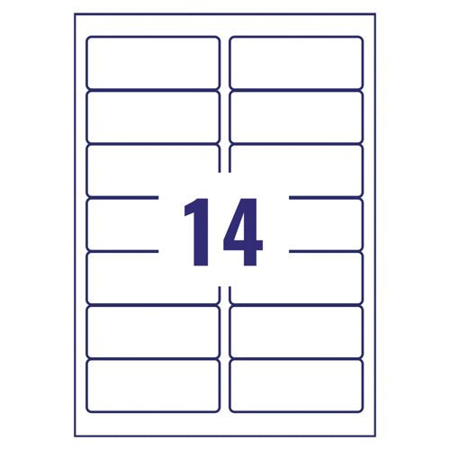 Avery Inkjet Address Labels QuickDRY 99.1x38.1mm 14 Per Sheet White (Pack of 1400) J8163-100