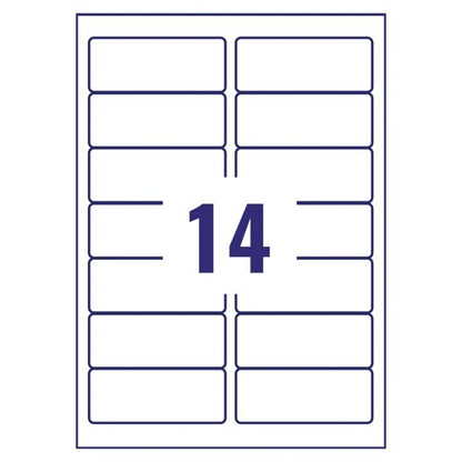 Avery Inkjet Address Labels QuickDRY 99.1x38.1mm 14 Per Sheet White (Pack of 1400) J8163-100