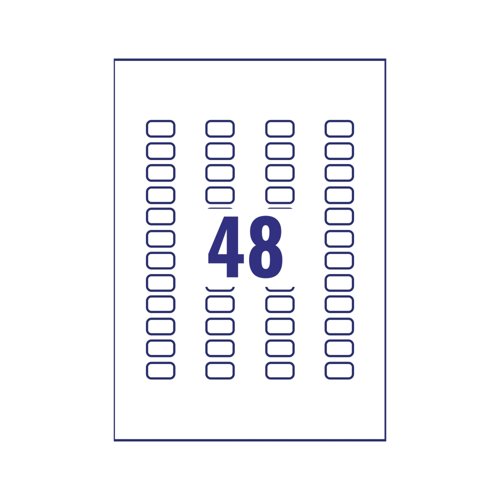 Avery Laser Mini Labels 22x12mm 48 Per Sheet Clear (Pack of 1200) L7553-25