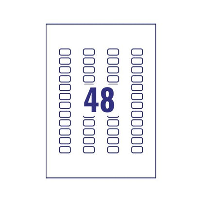 Avery Laser Mini Labels 22x12mm 48 Per Sheet Clear (Pack of 1200) L7553-25