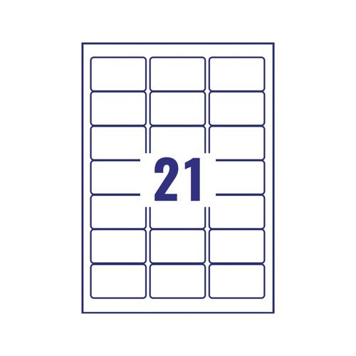 Avery Inkjet Address Labels 21 Per Sheet Clear (Pack of 525) J8560-25