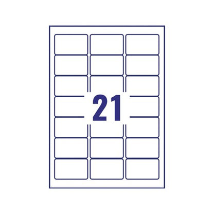 Avery Inkjet Address Labels 21 Per Sheet Clear (Pack of 525) J8560-25