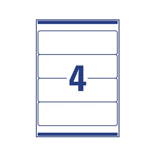 Avery Laser Inkjet Lever Arch Labels 200x60mm Wht (Pack of 100) L7171-25