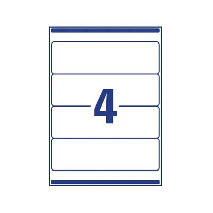 Avery Laser Inkjet Lever Arch Labels 200x60mm Wht (Pack of 100) L7171-25