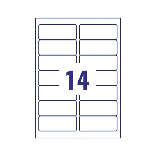 Avery Laser Labels 99.1x38.1 14 Per Sheet Clear (Pack of 350) L7563S
