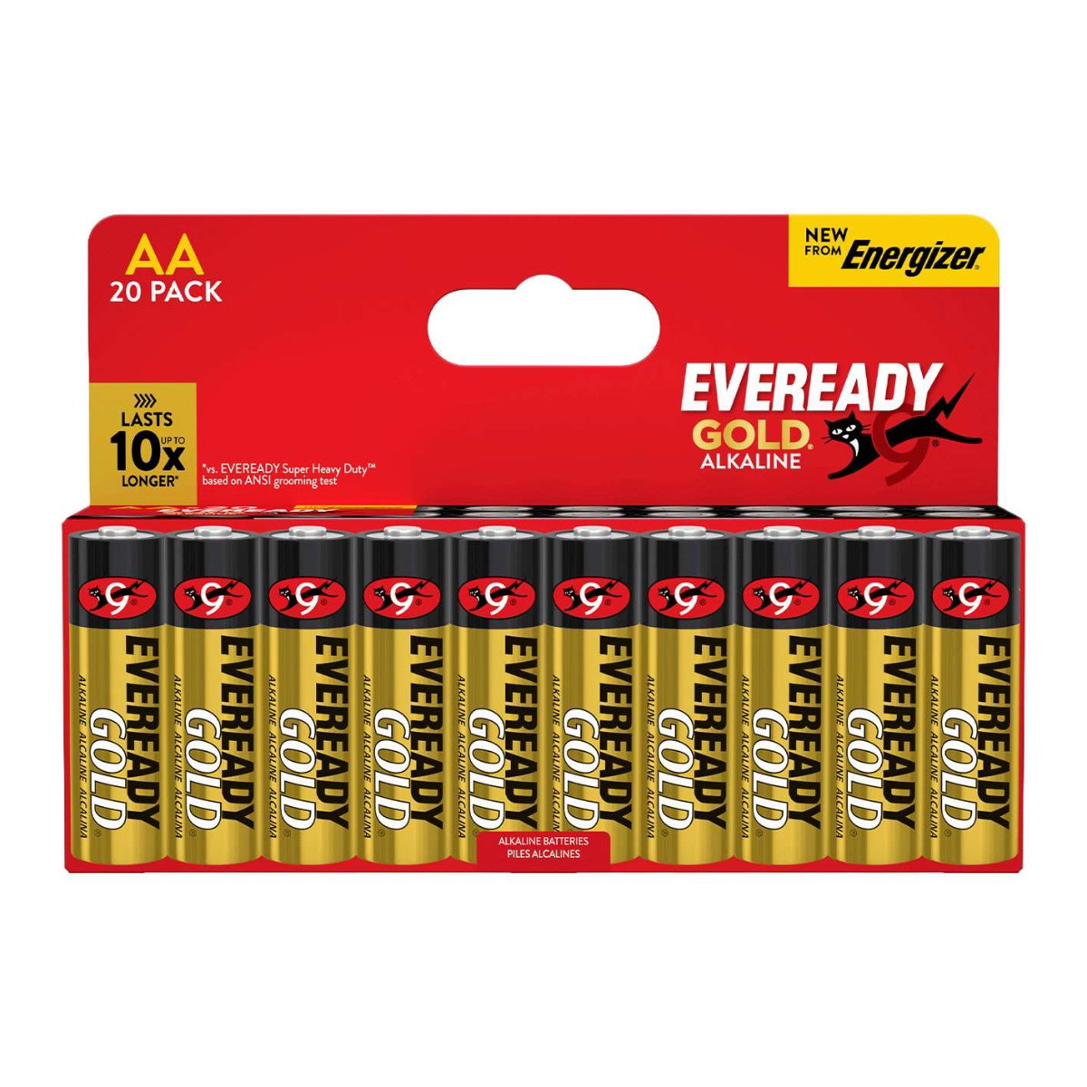 Eveready AA Alkaline Gold | 10 x Extra Life | 20 Pack