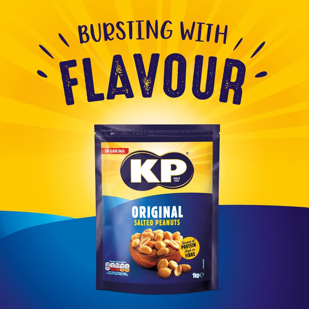 KP Salted Peanuts | Resealable Bag 1 x 1kg