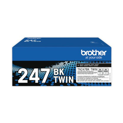 Brother TN-247BKTWIN Toner Cartridge HY Black Twinpack TN247BKTWIN
