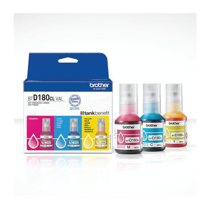 Brother Ink Bottle Super High Yield CMY Multipack BTD180CLVAL