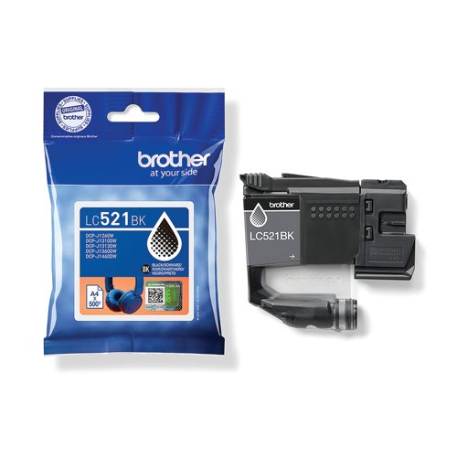 Brother LC-521Bk Black Ink Cartridge LC521BK