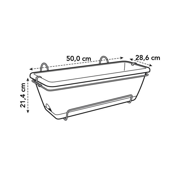 Elho Barcelona Allin1 Balcony Set 50cm ANTHRACITE