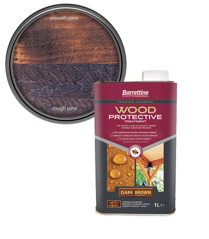 Barrettine Wood Protective Treatment 1L - Dark Brown