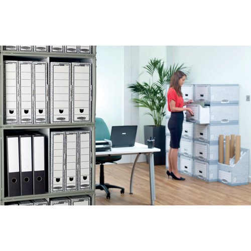 Bankers Box Transfer File 120mm Foolscap Grey (Pack of 10) 01805