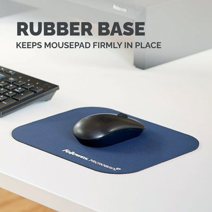 Fellowes Mousepad with Microban Antibacterial Protection Blue 5933805