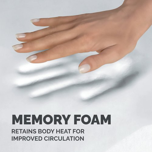 Fellowes Memory Foam Mouse Pad Wrist Support Black/Silver 9175801