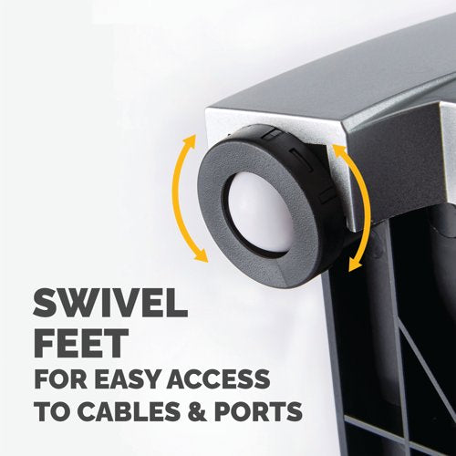 Fellowes Office Suites Height Adjustable Laptop Stand Plus Black/Silver 8036701