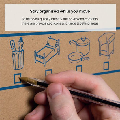 Bankers Box SmoothMove Prime Moving Box 127L XL Brown/Blue (Pack of 5) 6205401