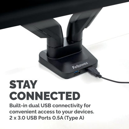 Fellowes Platinum Series Dual Monitor Arm Black 8042501