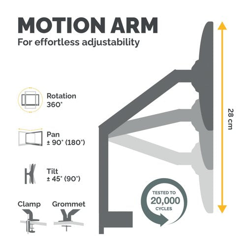 Fellowes Platinum Series Dual Monitor Arm Silver 8056501