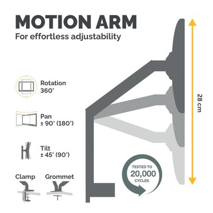 Fellowes Platinum Series Dual Monitor Arm Silver 8056501