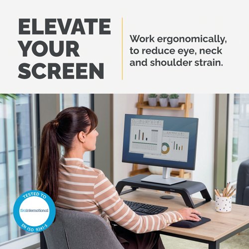 Fellowes Hana Monitor Stand Black 100016996