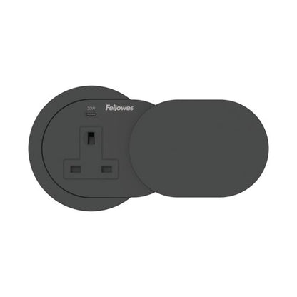 Fellowes Power Spot Type G UK/IE 1 Socket and 1 USB C Port Black 100136977