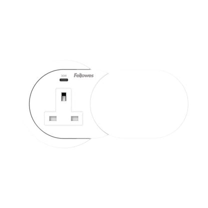 Fellowes Power Spot With 1 X Power Socket 230V + 1 Usb C 30W White