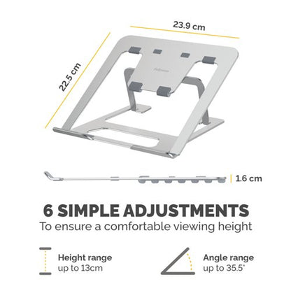 Fellowes Alumia Portable Laptop Stand Silver 100138867