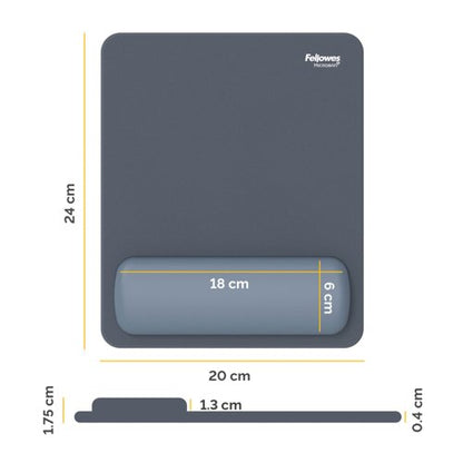 Fellowes Breyta Standard Mouse Pad Wrist Rest Marine 100142557