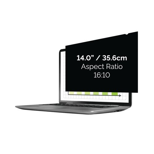 Fellowes PrivaScreen Privacy Filter Widescreen 14 Inch Black 100142717