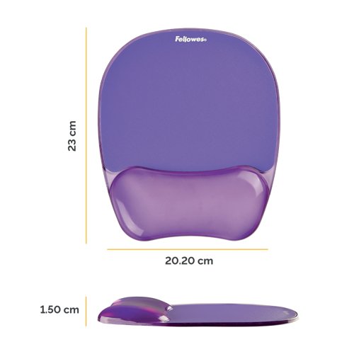 Fellowes Crystals Gel Mouse Pad Purple 9144103