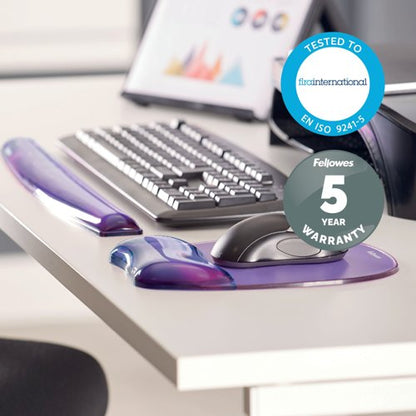 Fellowes Crystals Gel Mouse Pad Purple 9144103