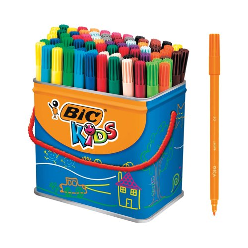 Bic Kids Visa Felt Tip Pens Fine Tip Assorted (Pack of 84) 829013
