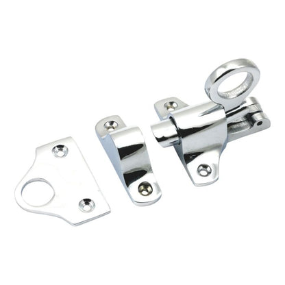 Fanlight Polished Chrome Spring Catch Window Loft Attic Pull Hook Clean Finish
