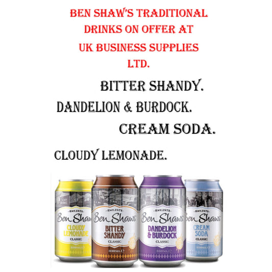 Ben Shaw's Variety Pack 4 x 24 Cans {Cream Soda,D&B,Cloudy Lemonade & Shandy}