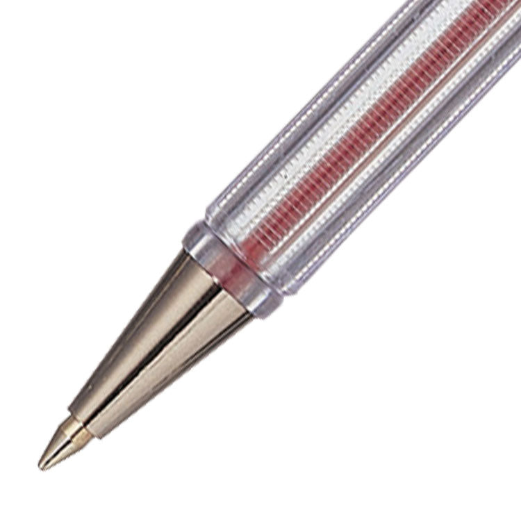 Pentel Superb Ballpoint Pen 0.7mm Tip 0.25mm Line Red (Pack 12) BK77-B