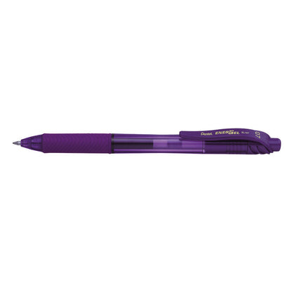 Pentel Energel X Gel Retractable Gel Rollerball Pen 0.7mm Tip 0.35mm Line Violet (Pack 12) - BL107-VX