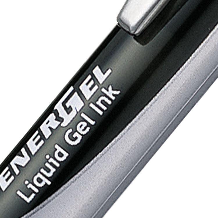 Pentel Energel XM Retractable Gel Rollerball Pen 0.7mm Tip 0.35mm Line Black (Pack 12) - BL77-AO