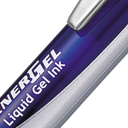 Pentel Energel XM Retractable Gel Rollerball Pen 0.7mm Tip 0.35mm Line Blue (Pack 12) - BL77-CO