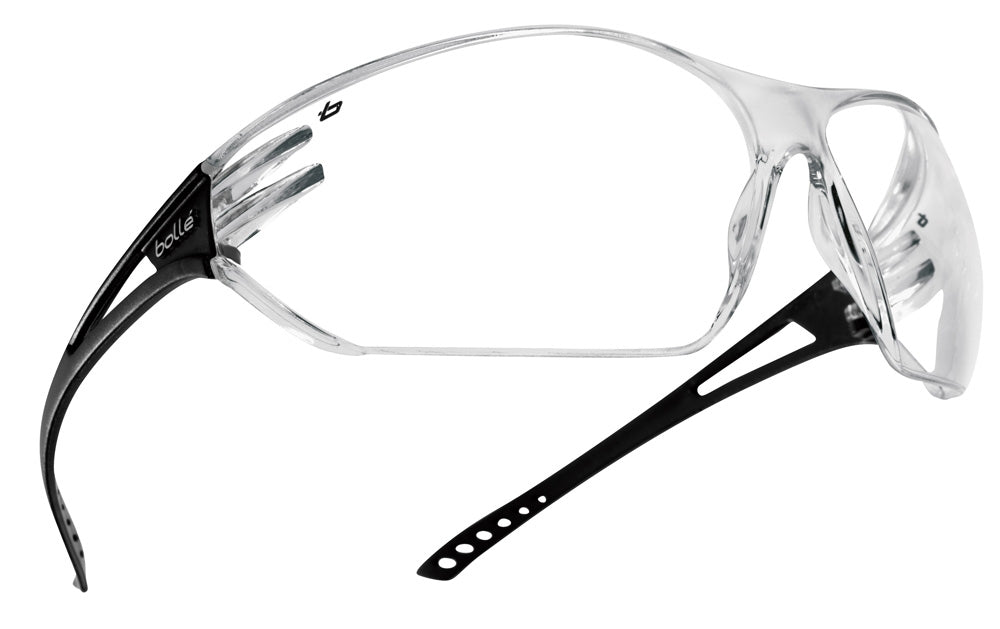 Bolle SLAPSI Slam Spectacles PC Frame Anti-Scratch and Fog Lens, Clear/Black
