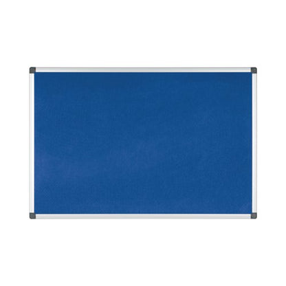 Bi-Office Aluminium Trim Felt Notice Board 1200x900mm Blue FA0543170-999