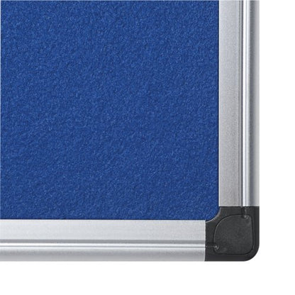 Bi-Office Aluminium Trim Felt Notice Board 1200x900mm Blue FA0543170-999